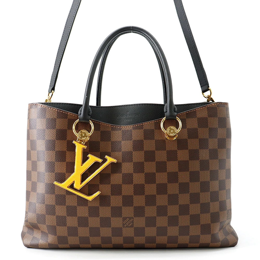 Louis Vuitton Damier Ebene Brown LV Riverside Handbag Shoulder Bag Charm